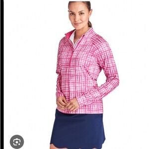 Vineyard Vines Performance 1/2 Zip Pullover Top Small athleisure layered preppy